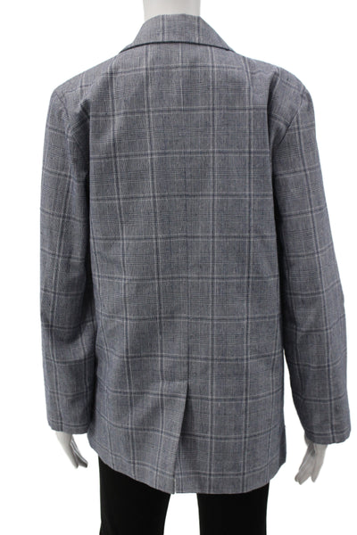 Cupcakes And Cashmere Womens Basic Jacket Gray Plaid Polyester Size S