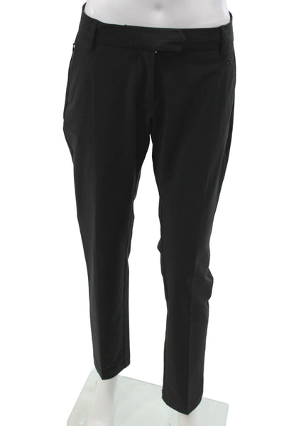 J Lindeberg Womens Black Golf Polyester Pants Button Inseam 27 Size 28