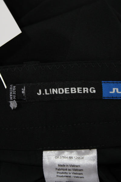 J Lindeberg Womens Black Golf Polyester Pants Button Inseam 27 Size 28