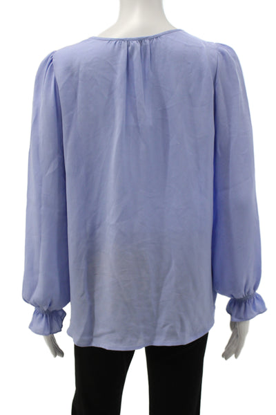 Joie Womens Basic V-Neck Button Solid Long Sleeve Blouse Size S