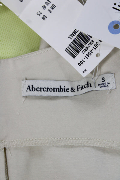 Abercrombie & Fitch Women Mini Dress Cowl Neck Sleeveless Ivory Zip Size S