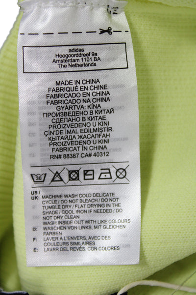 Adidas Women Athletic Yellow Mini Skirt 100% Polyester Pull On Size S