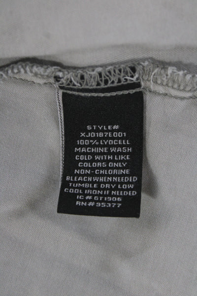 Sanctuary Women Military Jacket Gray Lyocell Long Sleeve Button Solid Size S