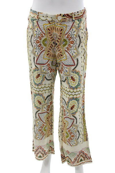 Zara Womens Boho Multicolor Linen Set Button Collared Size S