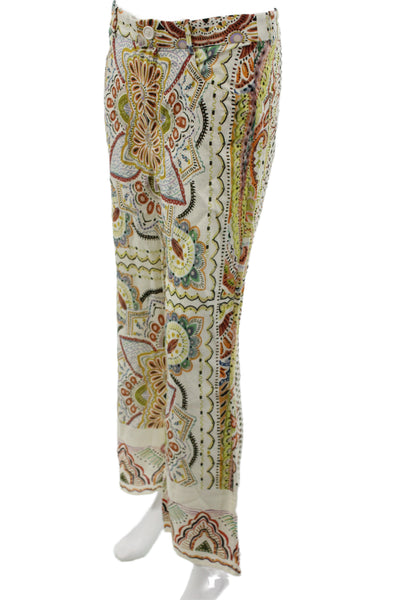 Zara Womens Boho Multicolor Linen Set Button Collared Size S