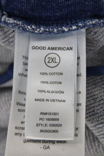Good American Womens Flared Blue Cotton Jeans Size 2XL