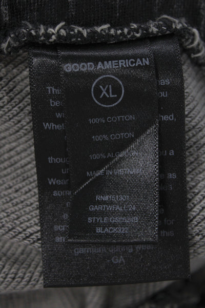 Good American Women Gray 100% Cotton Pull On Sweatpants Casual Size XL