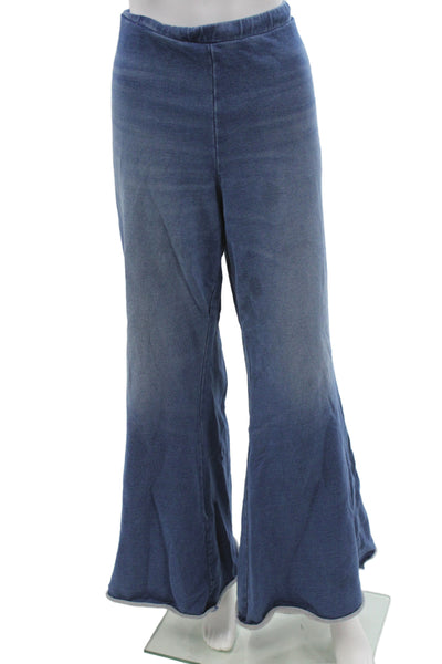 Good American Womens Sweatpants Blue Cotton Pull On Size XL