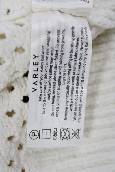Varley Womens High Neck Ivory Cardigan Long Sleeve Size S