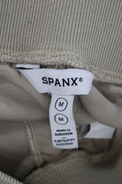 Spanx Women Matching Set Beige Pullover Crew Neck Long Sleeve Size M