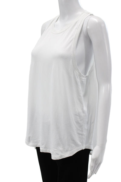 Varley Womens Basic Tank White Sleeveless Round Neck Athleisure Size L