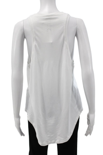 Varley Womens Basic Tank White Sleeveless Round Neck Athleisure Size L