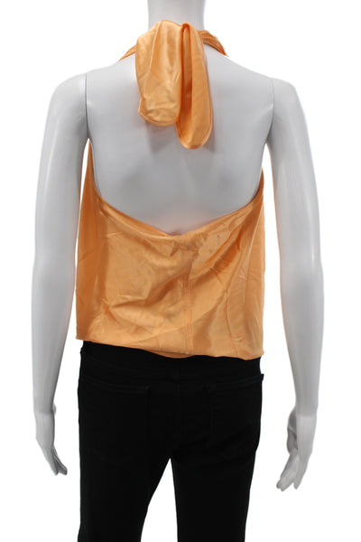 Ramy Brook Womens Orange Silk Cowl Neck Camisole Sleeveless Bohemian Size XS