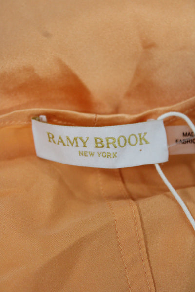 Ramy Brook Womens Orange Silk Cowl Neck Camisole Sleeveless Bohemian Size XS