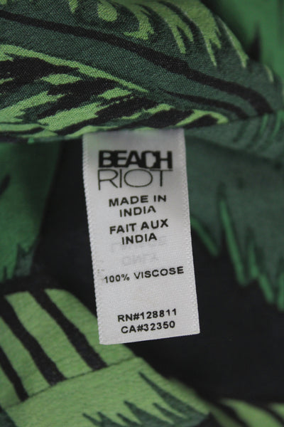 Beach Riot Womens Maxi Floral Black Viscose Skirt Zip Tropical Size S