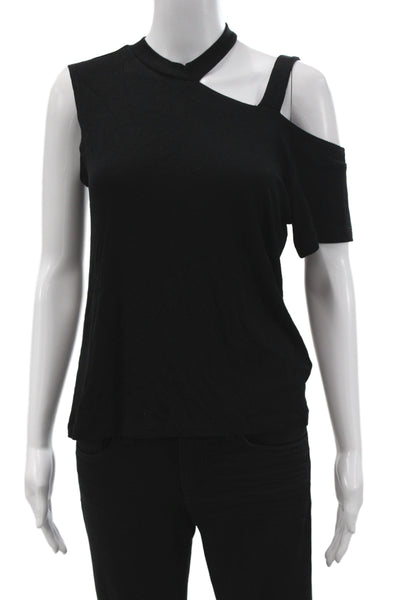 LNA Womens Jersey T-Shirt Black Crew Neck Short Sleeve Size S