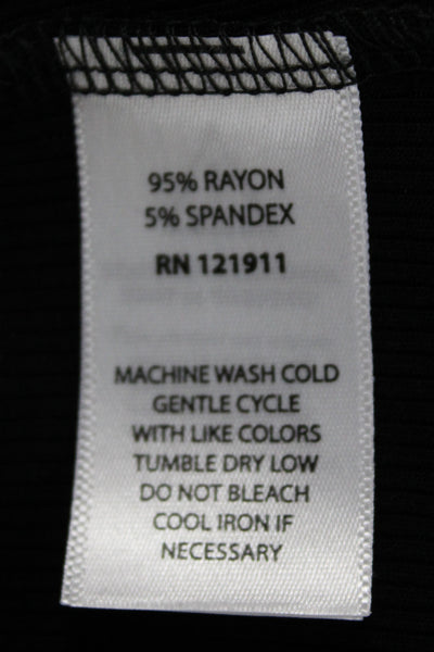 LNA Womens Jersey T-Shirt Black Crew Neck Short Sleeve Size S