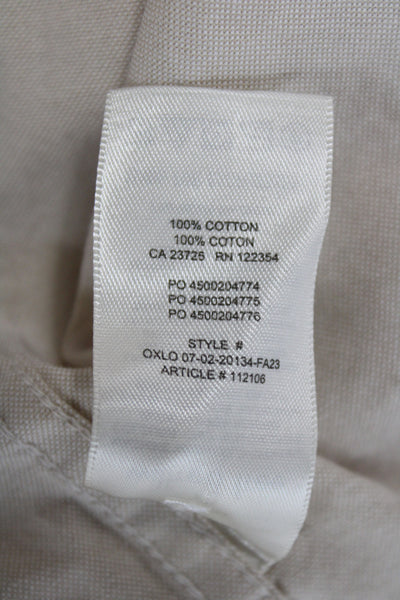 Wilfred Free Women Beige Cotton Collared Button-Up Top Long Sleeve Size S