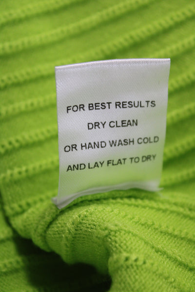 Stitches + Stripes Womens Green One Shoulder Basic Tank Size XS