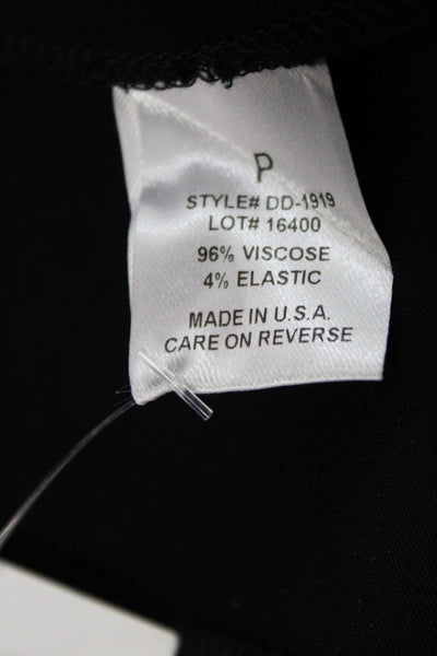 Intermix Women Cropped Black Blouse Long Sleeve Off the Shoulder Size PP
