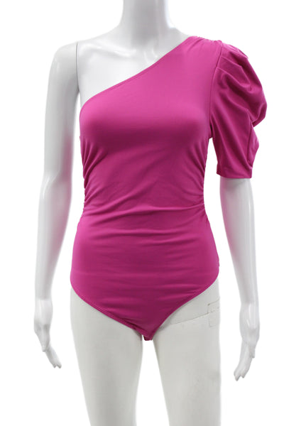 Intimately Free People Women One Shoulder Bodysuit Pink Size XS