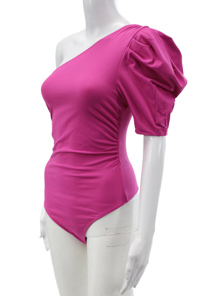 Intimately Free People Women One Shoulder Bodysuit Pink Size XS