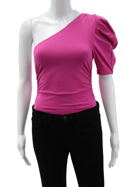 Intimately Free People Women One Shoulder Bodysuit Pink Size XS