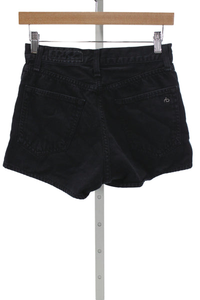 Rag & Bone Womens Cut-Off Black Cotton Shorts Size 25