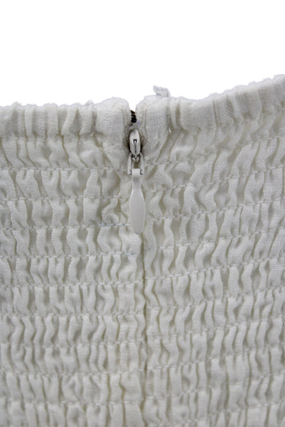 Anthropologie Women Maxi Dress White Linen Square Neck Sleeveless Boho Size 2X