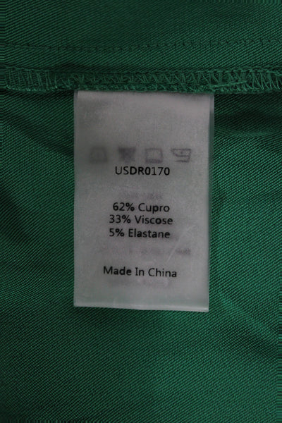 Universal Standard Women Shirt Dress Green Short Sleeve Cupro Size 1