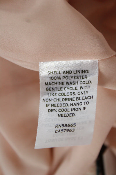 Nordstrom Women A-Line Skirt Beige Geometric Button Polyester Plus Size 18