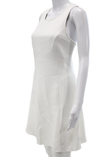 Hedge Womens White Tank Dress Sleeveless Scoop Neck Above Knee Size XL