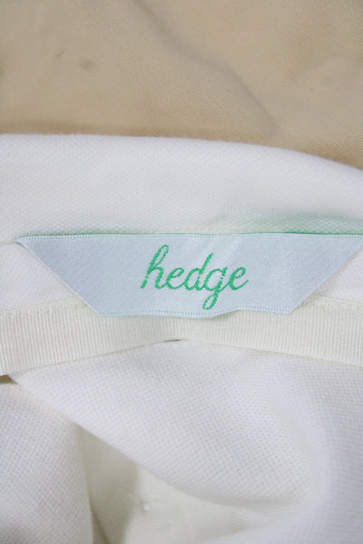 Hedge Women Polo Dress White Collared Sleeveless Cotton Mini Size XL