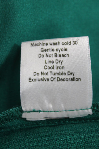 Hedge Women Pleated Mini Skort Green Polyester Zip Size XL