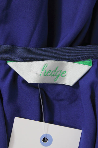 Hedge Women Skater Mini Skirt Purple Cotton Zip Solid Preppy Size XL