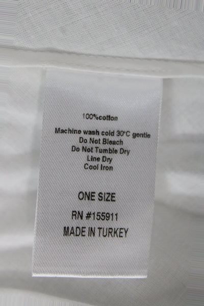 Hedge Womens Mini Tennis Skirt White 100% Cotton Tie Waist Size One Size