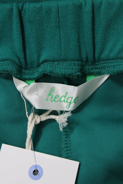 Hedge Women Sweat Shorts Green Cotton Athleisure Pull On Size XL