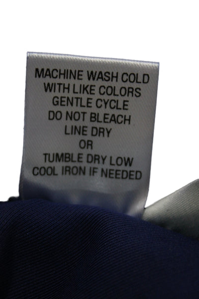 Hedge Womens Mesh Trim Racerback Sleeveless Sports Bra Blue Size M
