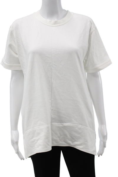 Hedge Womens Tunic Short Sleeve Crew Neck White 60% Cotton Size XL