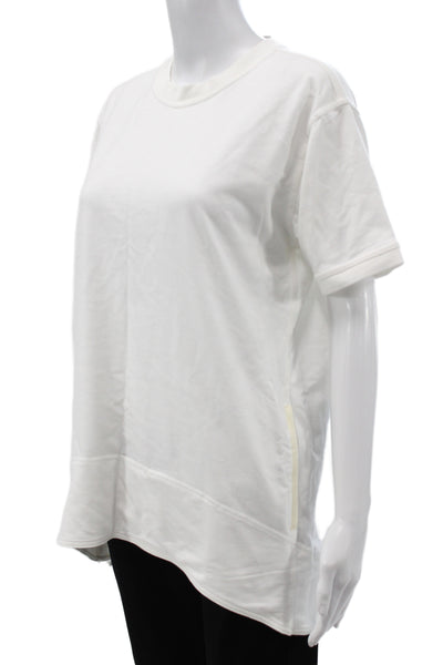 Hedge Womens Tunic Short Sleeve Crew Neck White 60% Cotton Size XL