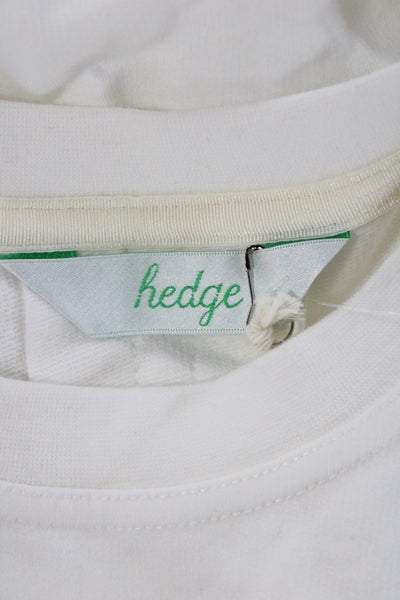 Hedge Womens Tunic Short Sleeve Crew Neck White 60% Cotton Size XL