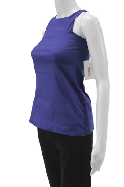 Hedge Women Basic Purple Sleeveless High Neck Tank Juniors Size 8