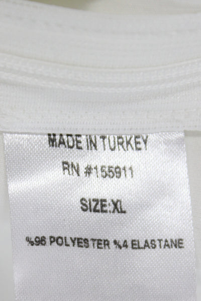 Hedge Women White High Neck Camisole Sleeveless Athleisure Size XL