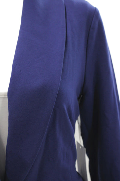 Hedge Womens Basic Jacket Purple Cotton Solid Button Long Sleeve Size XL