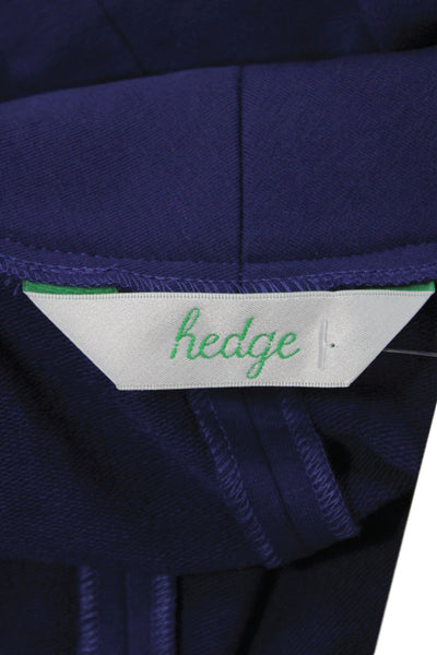 Hedge Womens Basic Jacket Purple Cotton Solid Button Long Sleeve Size XL