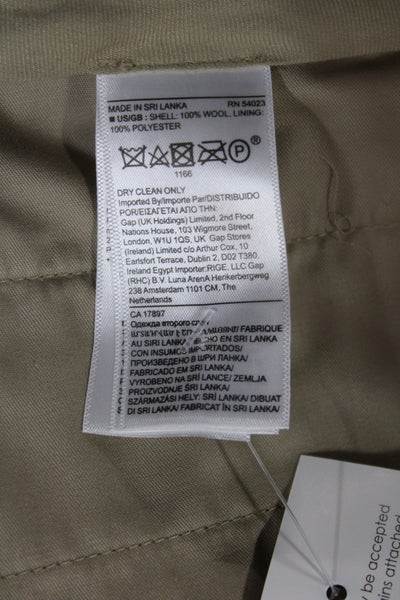 Banana Republic Men's Dress Pants Gray Plaid Wool Button Size 33
