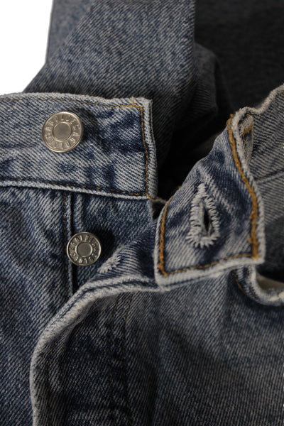 Agolde Womens Straight Jeans Blue Mid Rise Button 27in Size 28