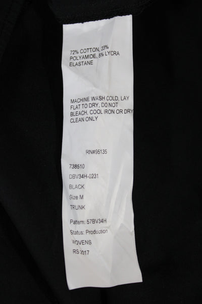 Lafayette 148 New York Women Black Sleeveless Shift Dress Round Neck Size M