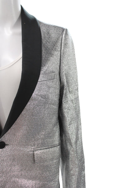 Celine Women Basic Jacket Silver Button Long Sleeve Size 42