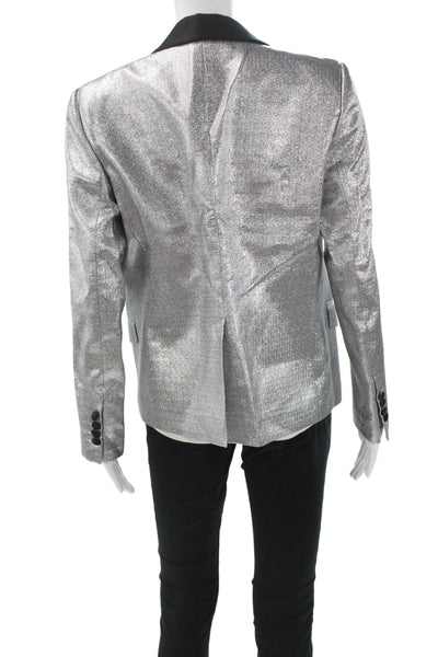 Celine Women Basic Jacket Silver Button Long Sleeve Size 42